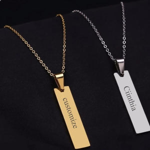 Bar Name Necklace