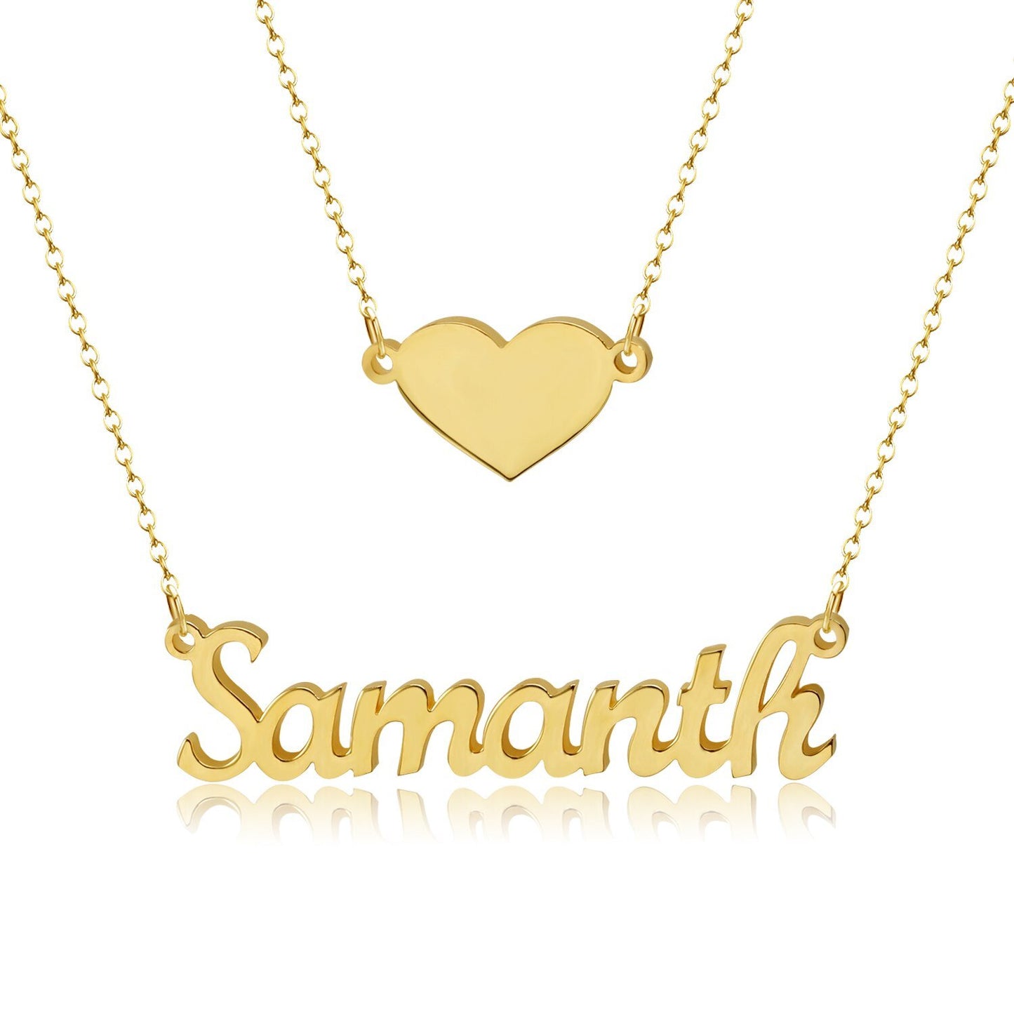 Custom Name Necklace with Heart