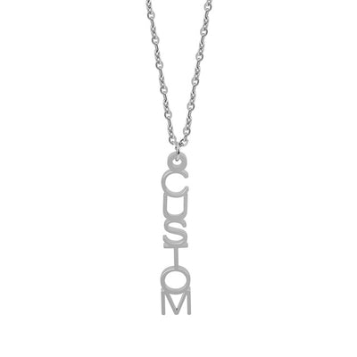 Vertical Straight Letter Necklace