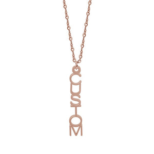 Vertical Straight Letter Necklace