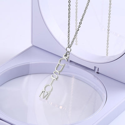 Vertical Straight Letter Necklace