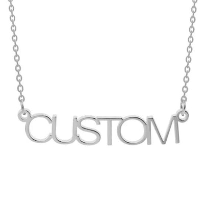 Straight Letter Custom Name Necklace