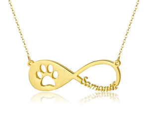 Paw Infinity Custom Necklace